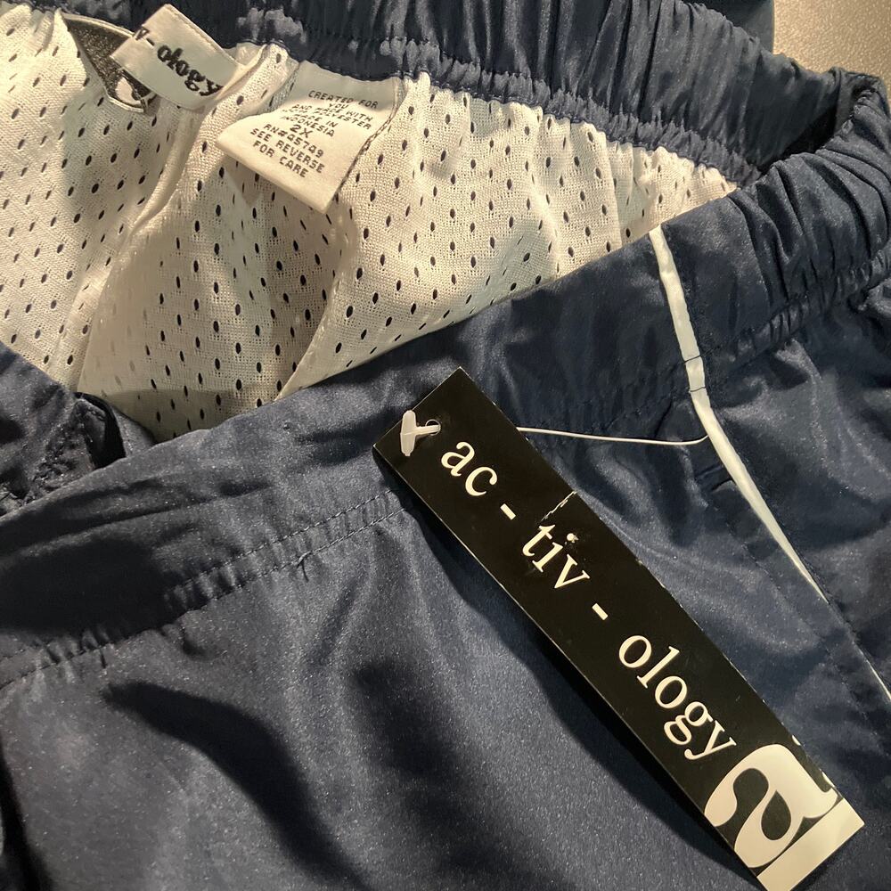 Activology Women's Activewear Navy/White Velcro/Zip Front Pants Pocket SZ 2X NWT - Picture 10 of 14